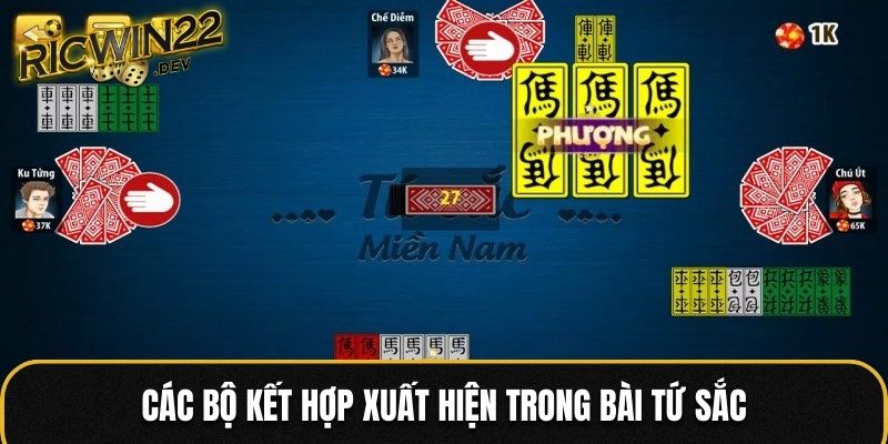 Các bộ kết hợp xuất hiện trong bài Tứ Sắc