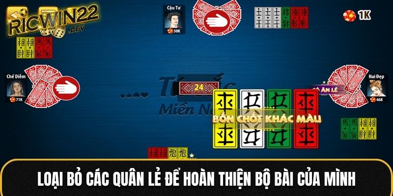 Loại bỏ các quân lẻ để hoàn thiện bộ bài của mình