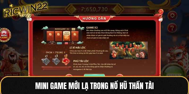 Mini game mới lạ trong nổ hũ Thần Tài